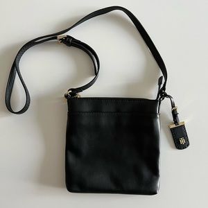 Black Tommy Hilfiger Cross Body Leather Bag